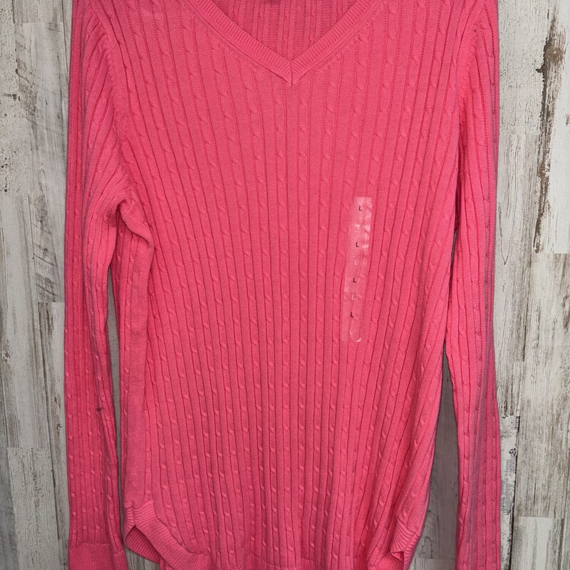 NEw L Pink Textured Top