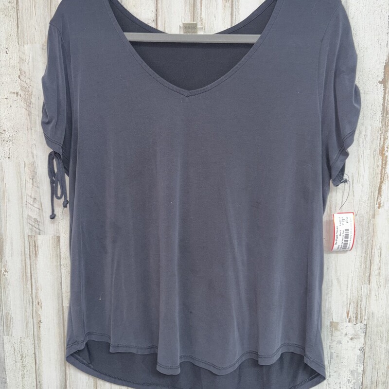 L Black Tie Sleeve Top