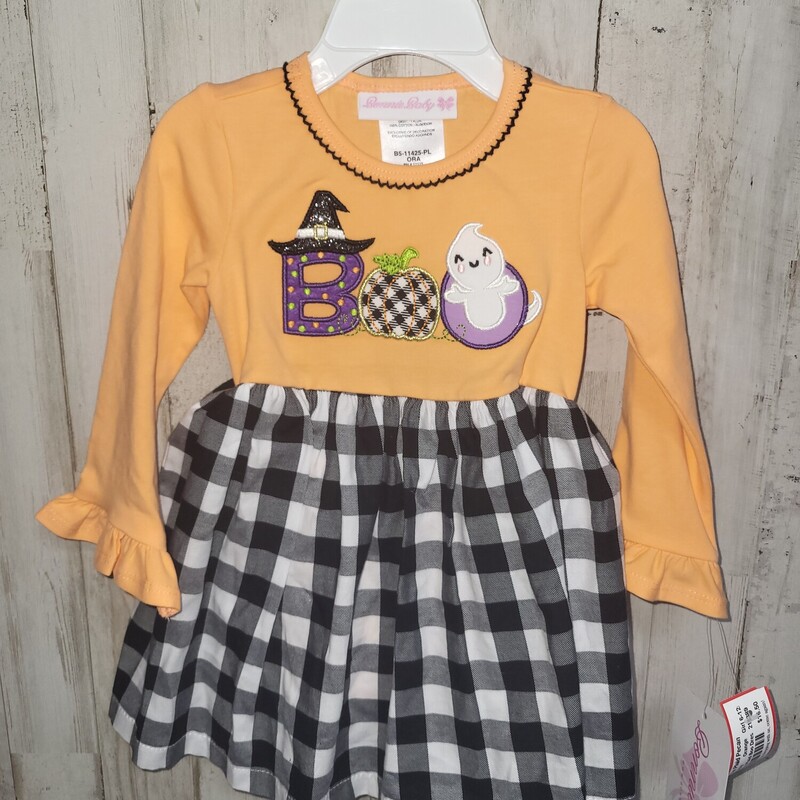 NEW 6-9m Plaid Boo Dress