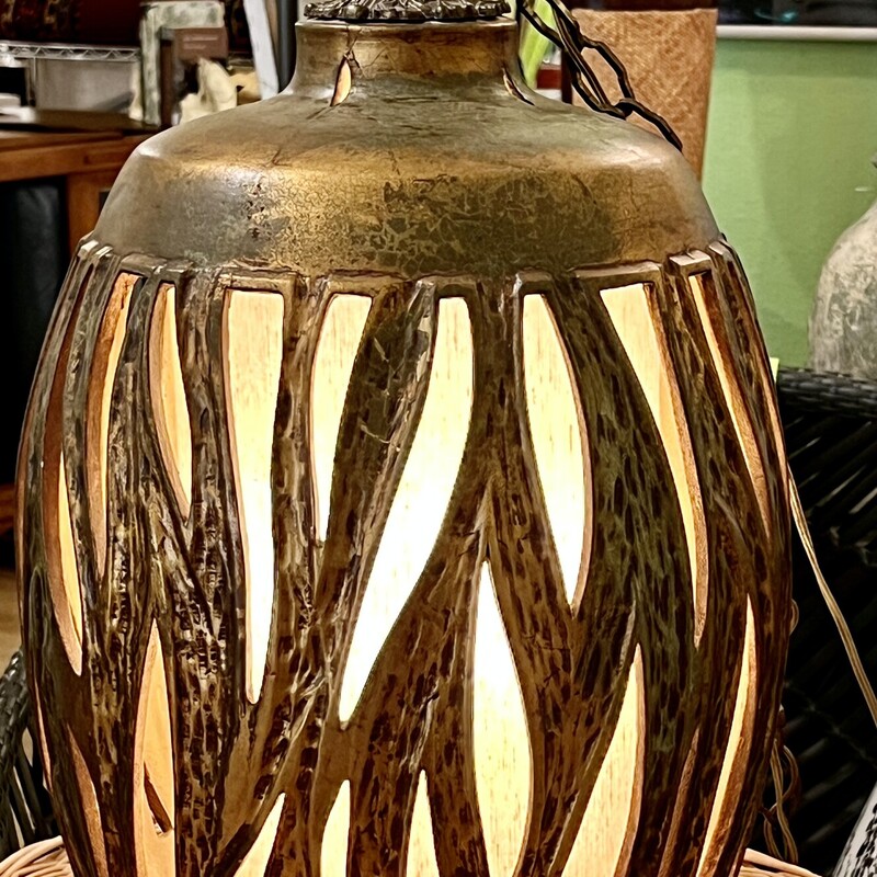 Chandlier MidCentury, Brown, Size: 13x23