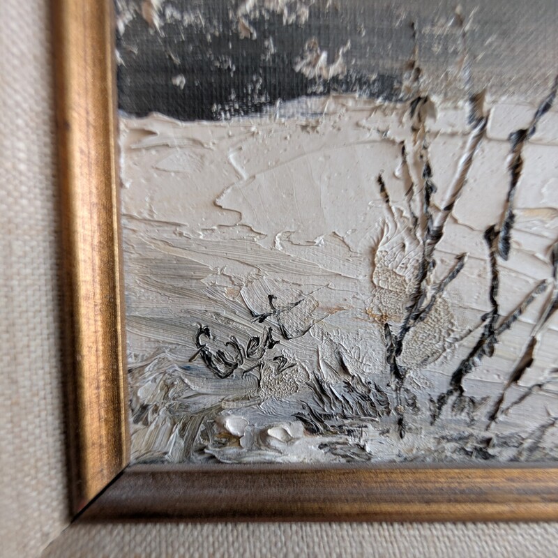 Original Winter Landscape, Signed, Framed<br />
21 x 17h