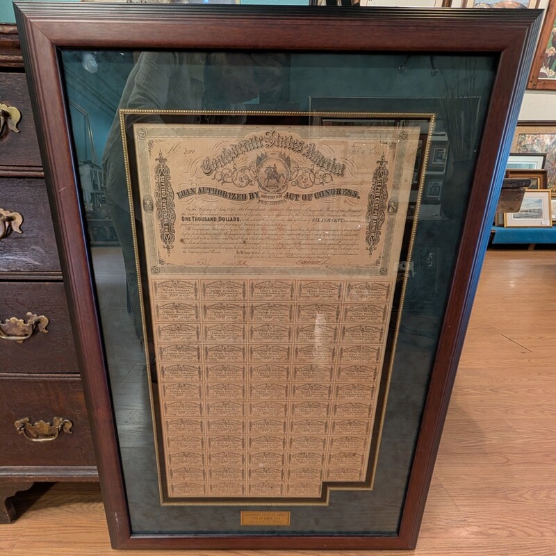 Confederate Equestrian, 1864,  Bond
28 x 38h