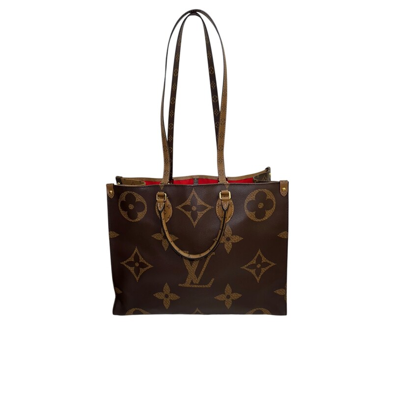 Louis Vuitton OnTheGo, Reverse GM

Date Code: NZ4159

Dimensions:
Height: 12.75 in
Width: 17 in
Depth: 6.5 in

In very good condition. Slight warping of the canvas.

Does not come with the original dust bag or box.