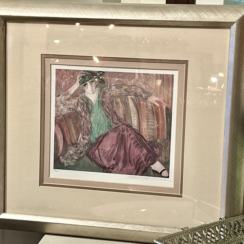 Signed Lithograph by Barbara Wood
Size: 21x19