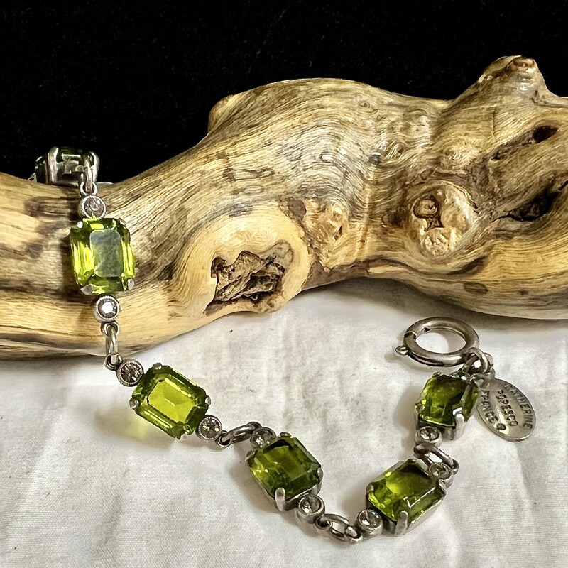Green stone Popesco France bracelet