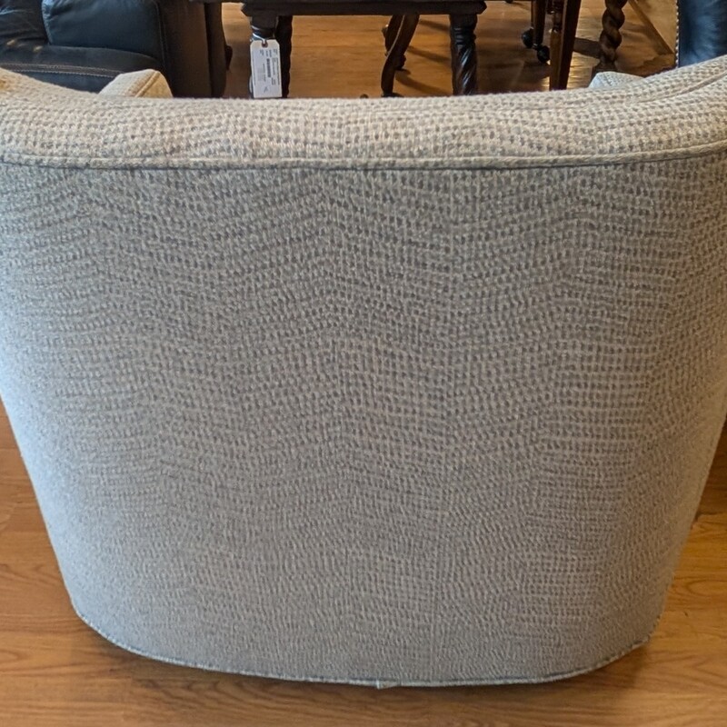 Designer Fabric Rocking Swivel, Gray/Light Blue<br />
31 x 35 x 33h