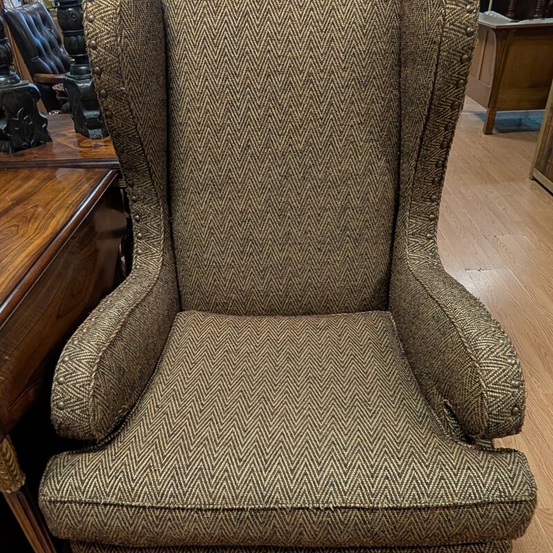 Fabric Wingback Zig Zag, Brown / Green
32 x 32 x 47h