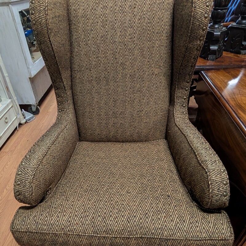 Fabric Wingback Zig Zag, Brown / Green
32 x 32 x 47h