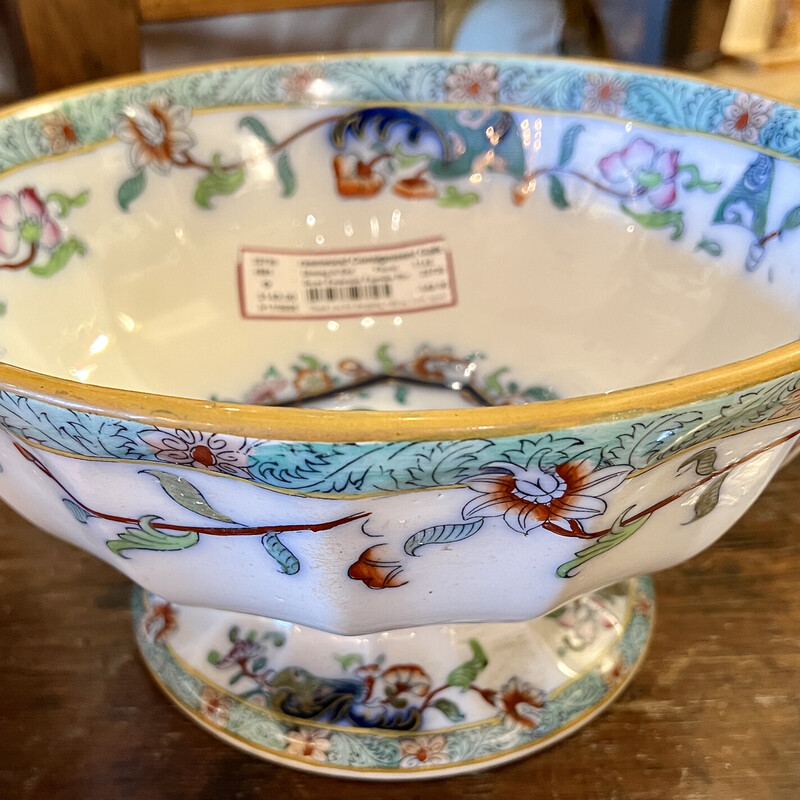 Bowl Pedestal Famille Rose
Size: 11x6