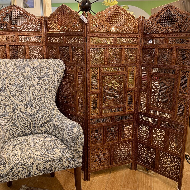 Screen Floor India, 4 Panel, Size: 62 H