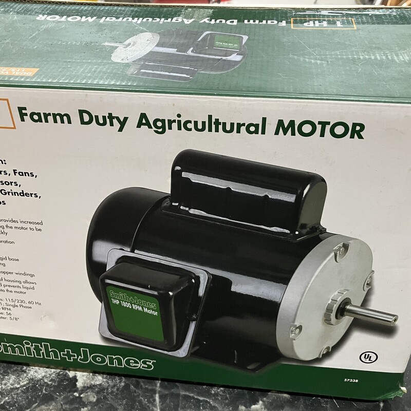 1HP Motor, Smith & Jones

1 HP Farm Duty Agricultural Motor

1800 RPM
