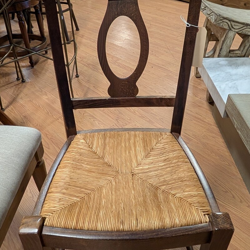 Pottery Barn Rush Dining, Set Of 8, Napoleon<br />
18 x 19 x 37h<br />
Seat Height 17.5
