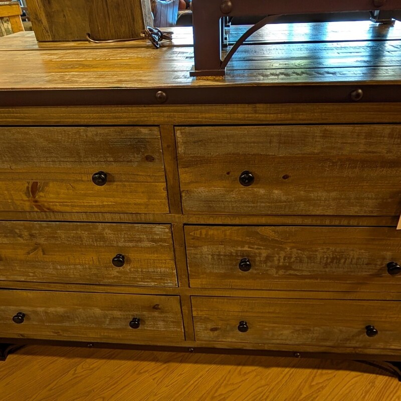 International Furniture Dresser, Multi Stain, 6 Drawer
62 x 18 x 39h