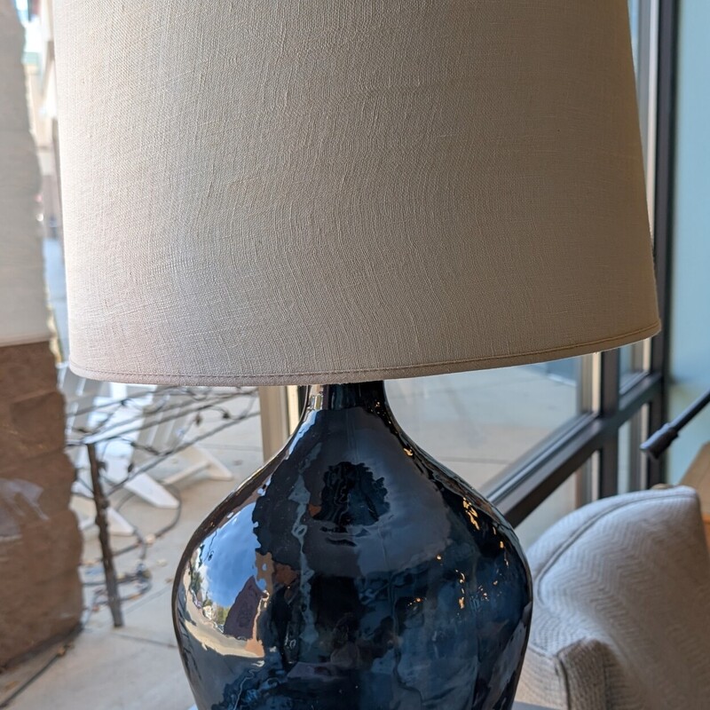 Uttermost Table Lamp, Blue Glass
18 x 30h