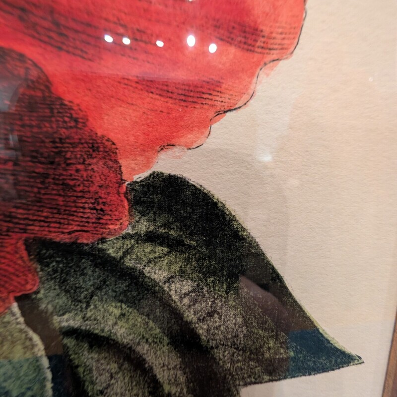 Handcolored Poppy, Botanica, Framed<br />
35 x 44h