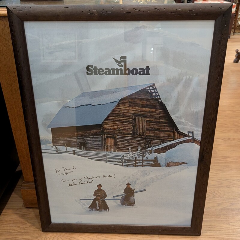 Famous Steamboat Barn, Poster!!  Framed
24 x 31h