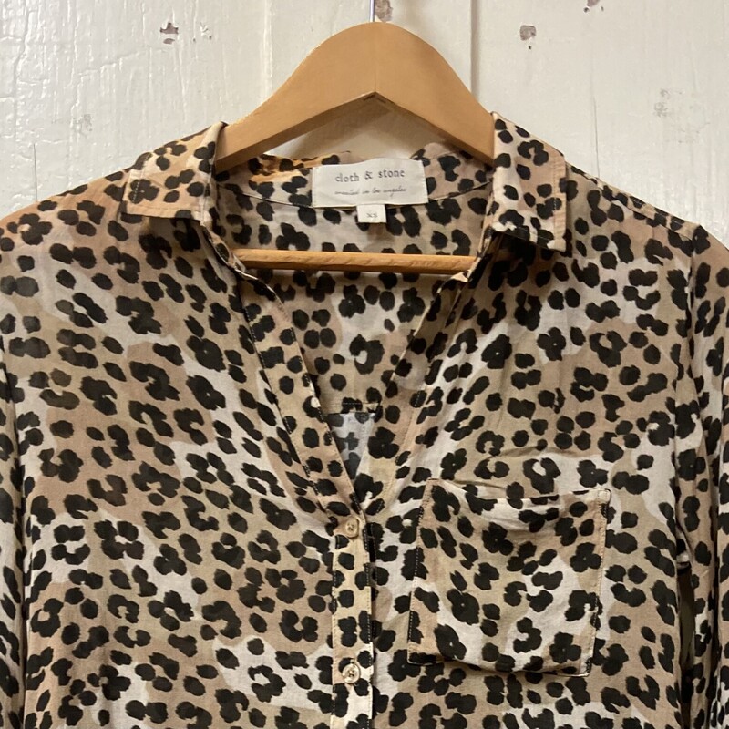 Br/Tn Leop Bttn Shirt