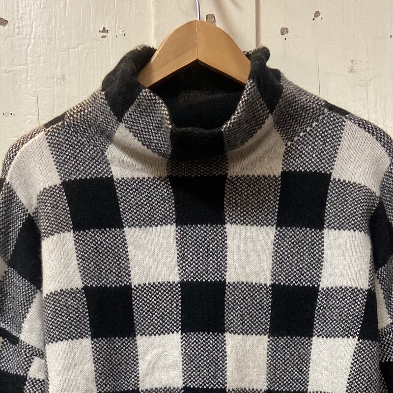 Bk/W Chck Wool Sweater