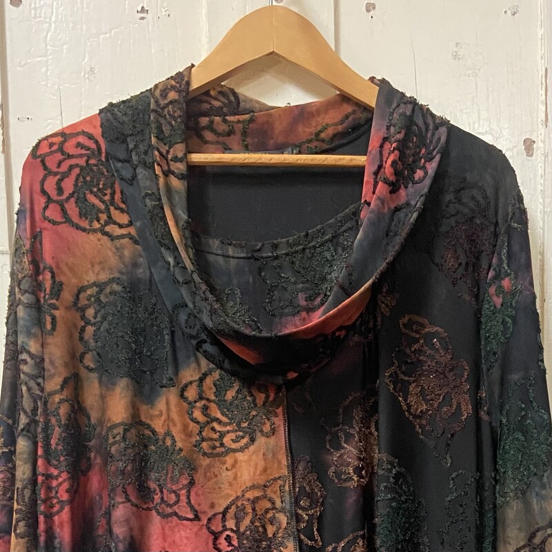 Blk/O/G Flrl Cowl Top