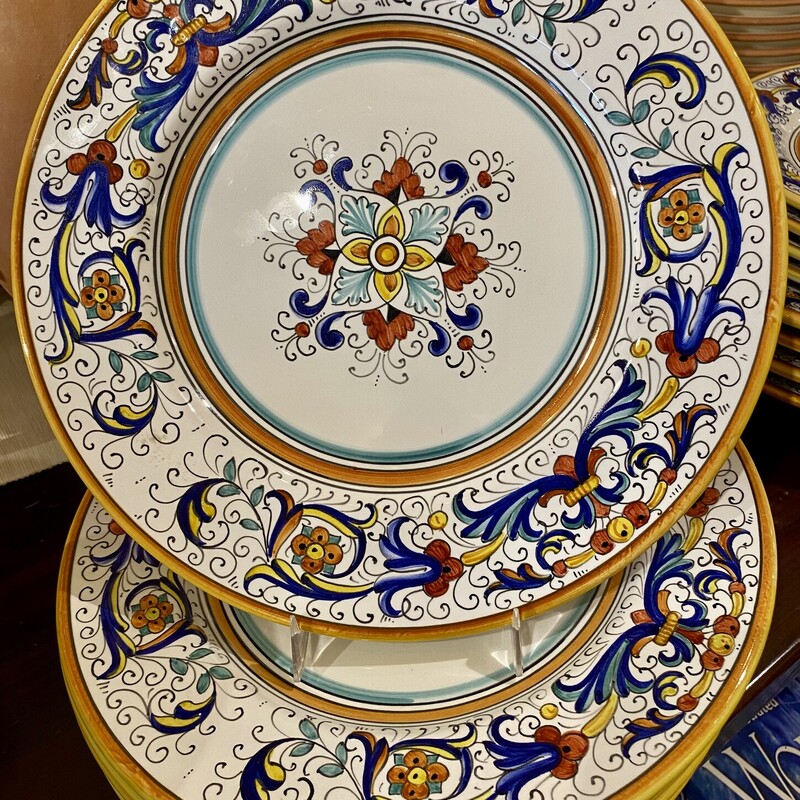 Plates Dinner Deruta, 11 D, Size: 5 Pcs