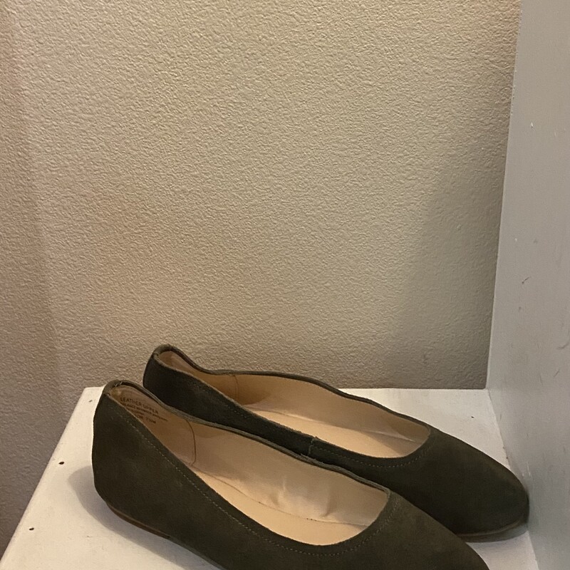 EUC Gn Suede Flat