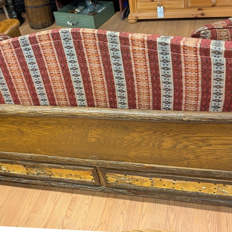 Old Hickory Woodland Sofa, Birch Bark, Rustic<br />
Leather and Upholstery<br />
75 x 40 x 39h
