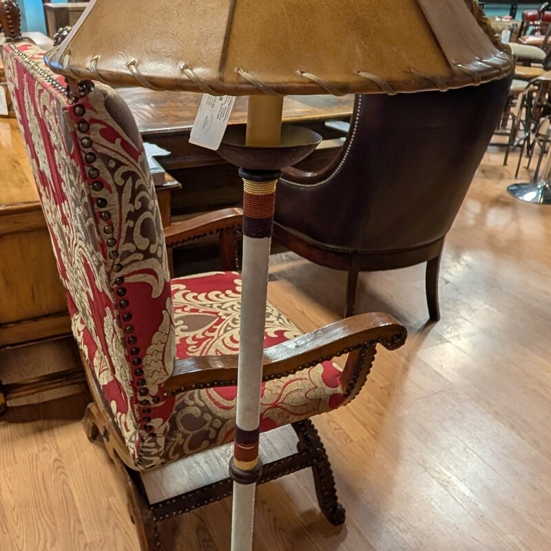 Floor Lamp Leather Beads