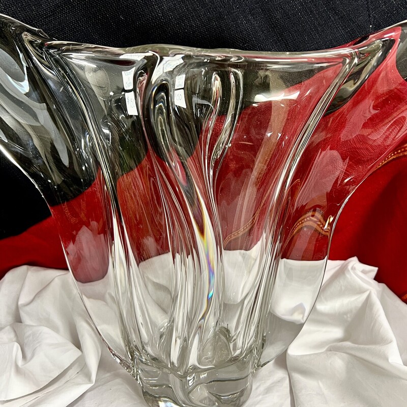 Vase Vannes Le Chatel, Clear, Size: 13x11