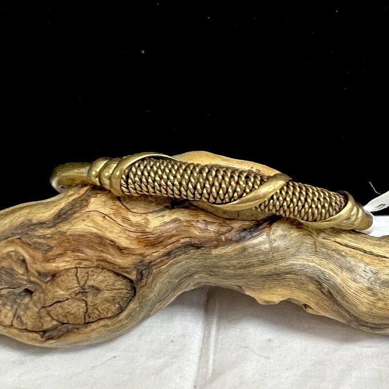 Brass roped bracelet.