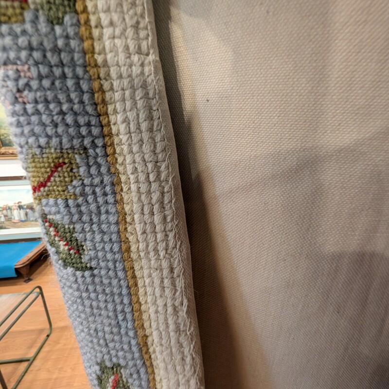 Needlepoint Style Cotton, Floral, Size: 4 X6