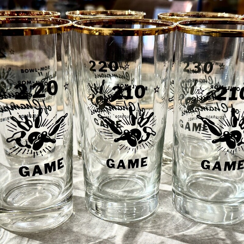 Vintage Colorado Champion Bowling Glasses
Size: Set 10