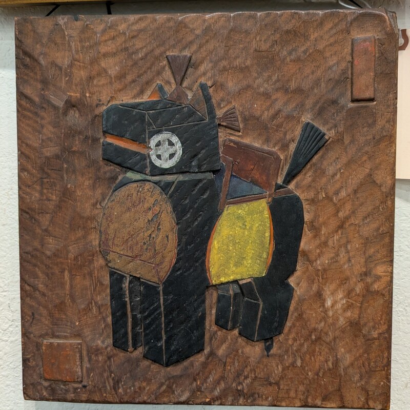 Antique Japan Woodcut, Miharu, Koma
12 x 12.5h