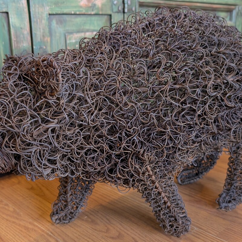 B. Poissant Reclaimed, Metal, Bear Large<br />
23 x 9 x 14h