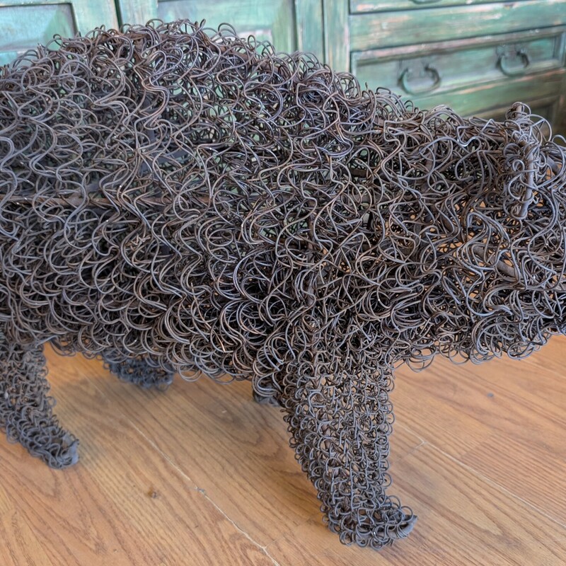 B. Poissant Reclaimed, Metal, Bear Large
23 x 9 x 14h