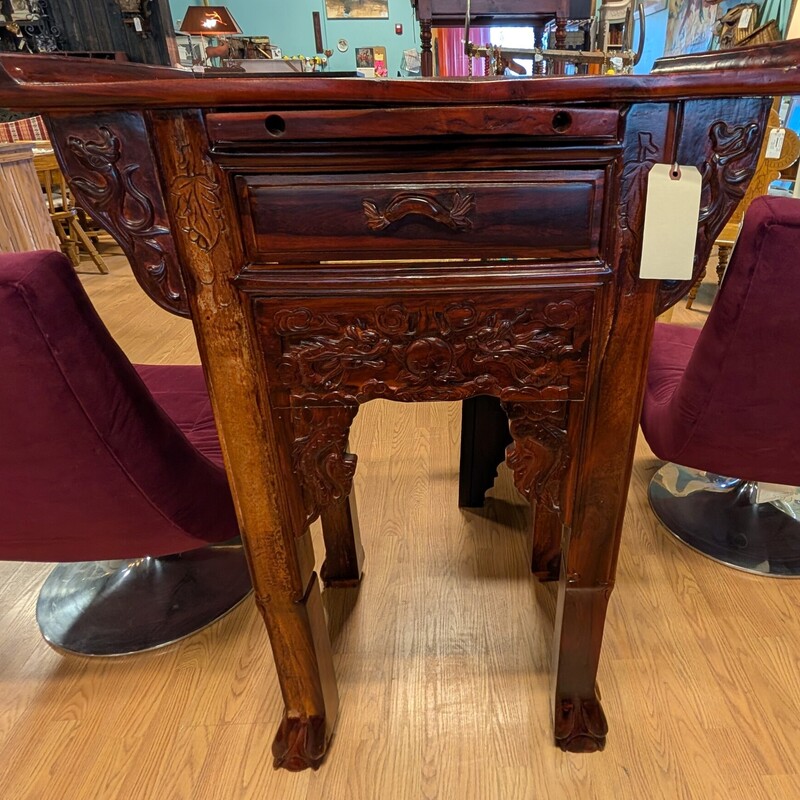 Chinese Shrine Table, Rosewood, Drawer
Damage from wood drying out
32 x 19 x 43h