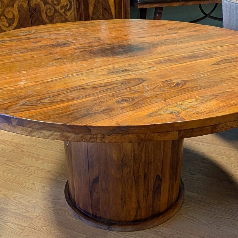 Round Wood Cylinder Base