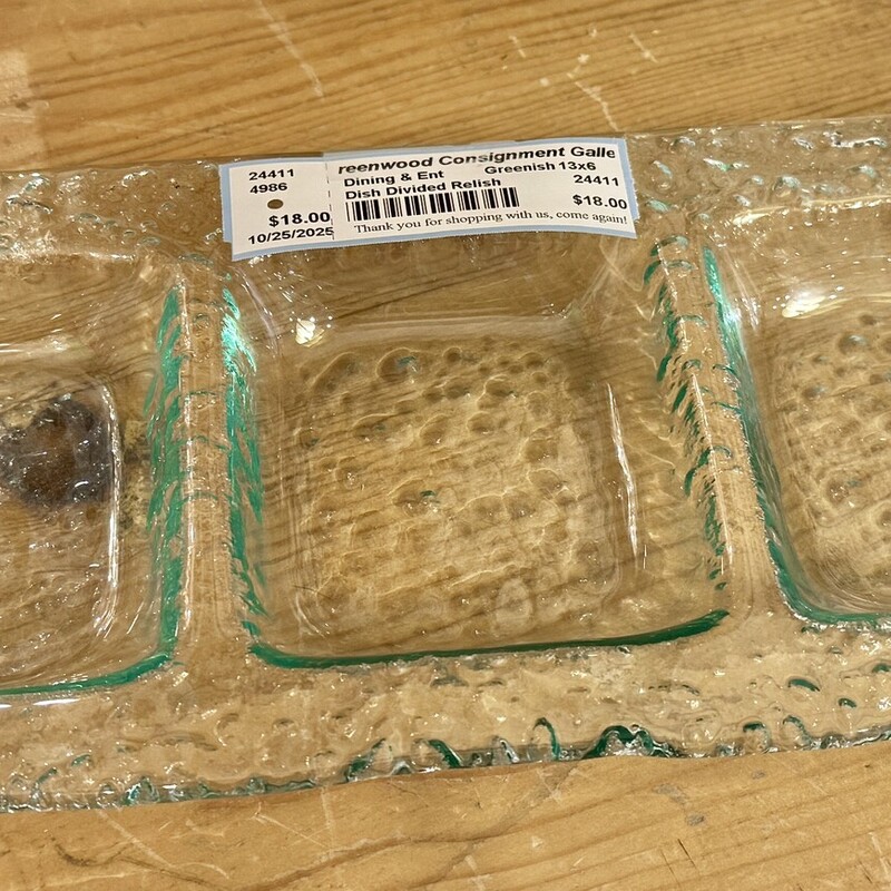 Divided Relish Dish
Size: 13x6