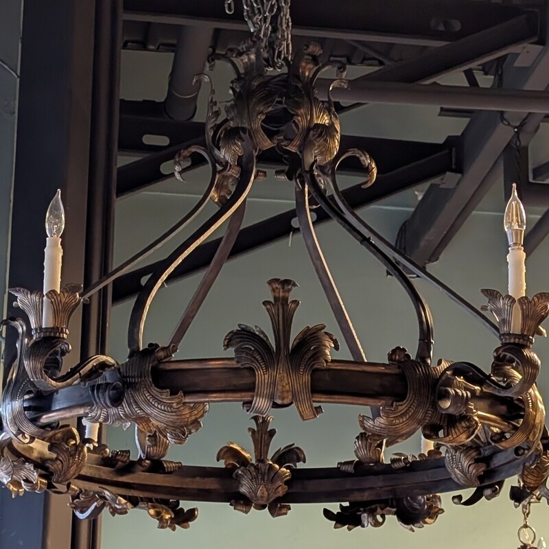 Metal 6 Light Chandelier, Black, LARGE
62w x 36h