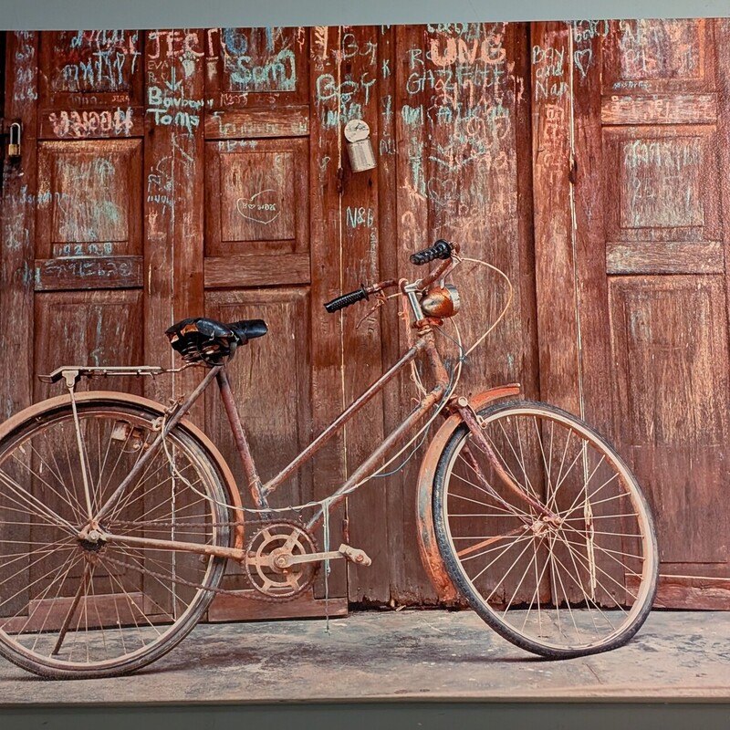 Vintage Bike Graffti Door
