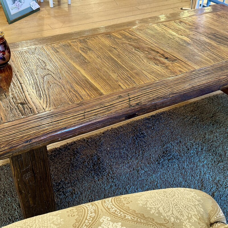 Coffee Table - Made from 100 year old Korean Barn Door. Size: 76x33x19