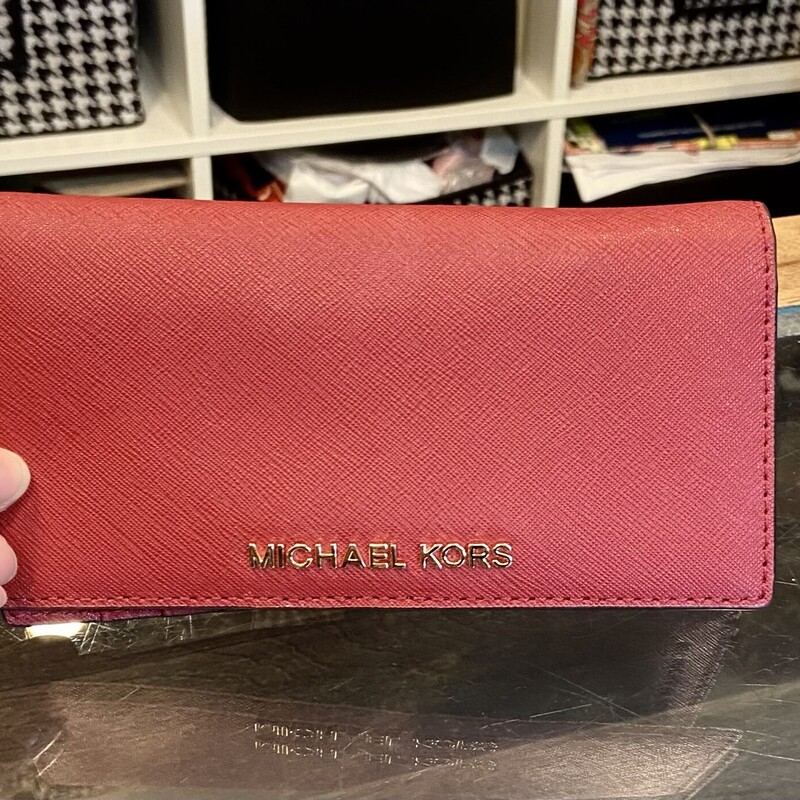 Red Lther Snap Wallet