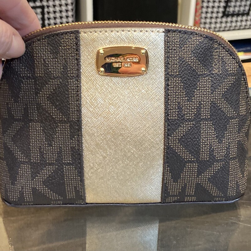 EUC B/G Lther Zip Pouch