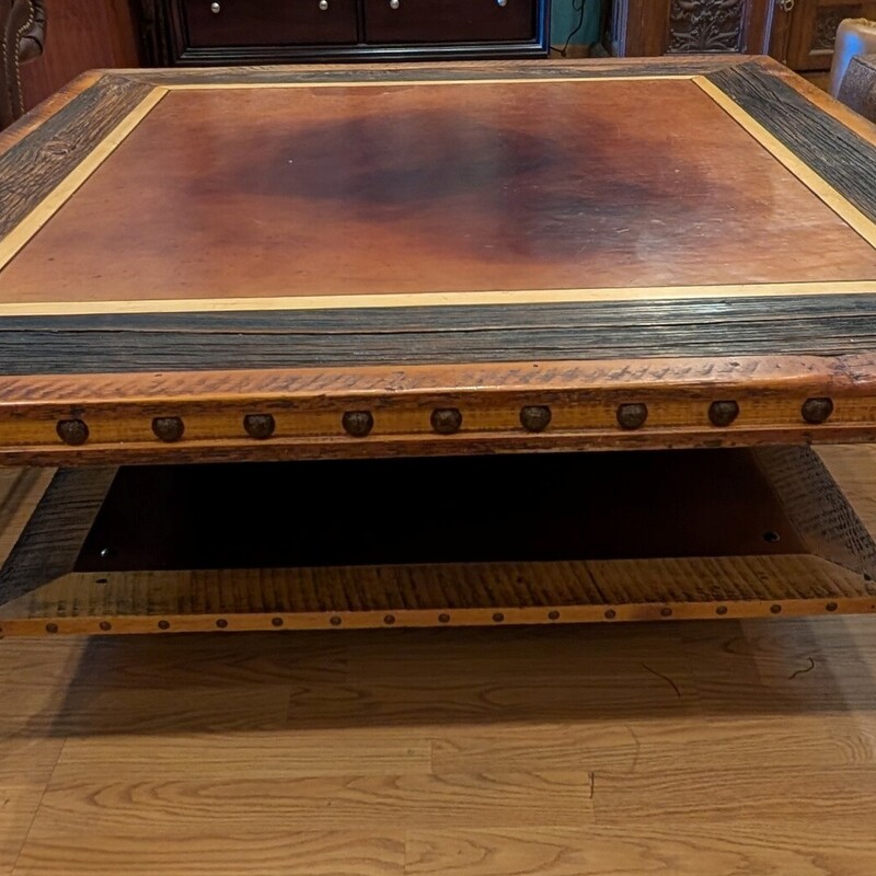 Rustic Wood/Metal Coffee, Two Tone, Square
47 x 47 x 19h