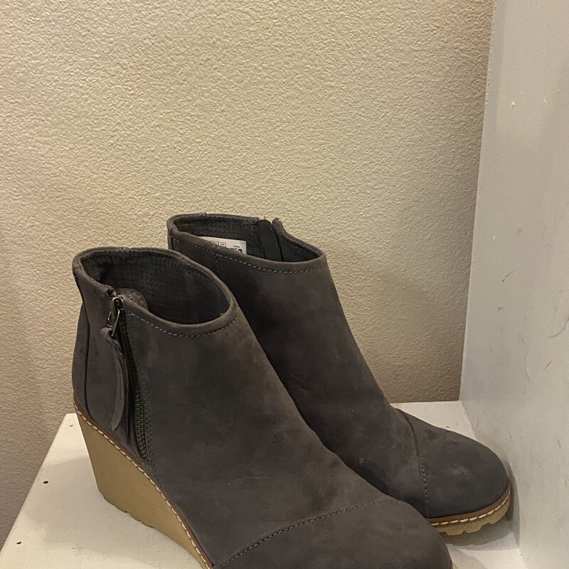 Gry Suede Wedg Booti