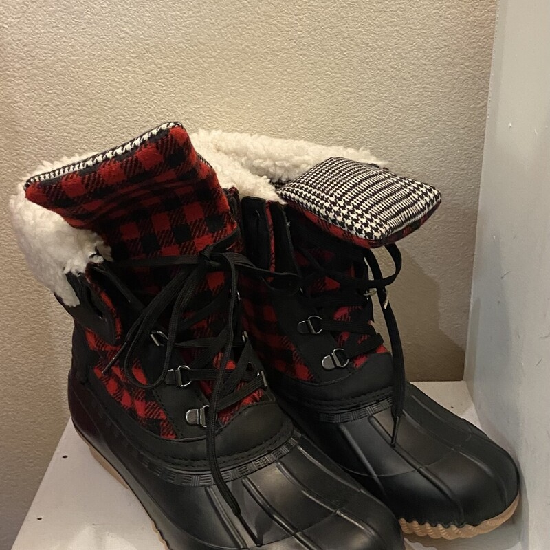 Blk/rd Bfflo Plaid Boot
