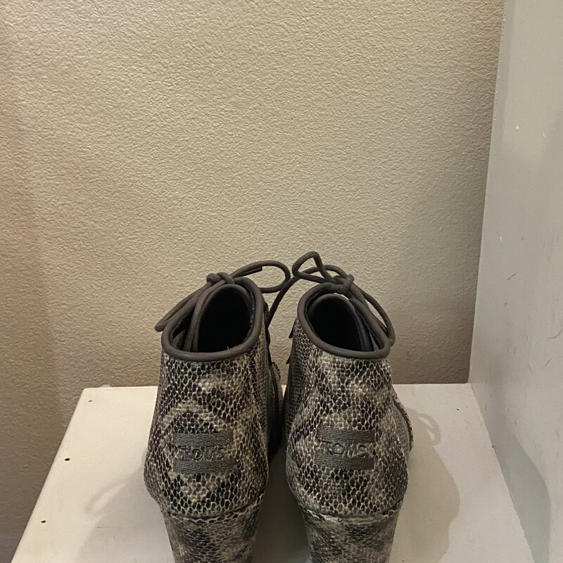 Gry Snake Tie Booti<br />
Grey<br />
Size: 8 R$79