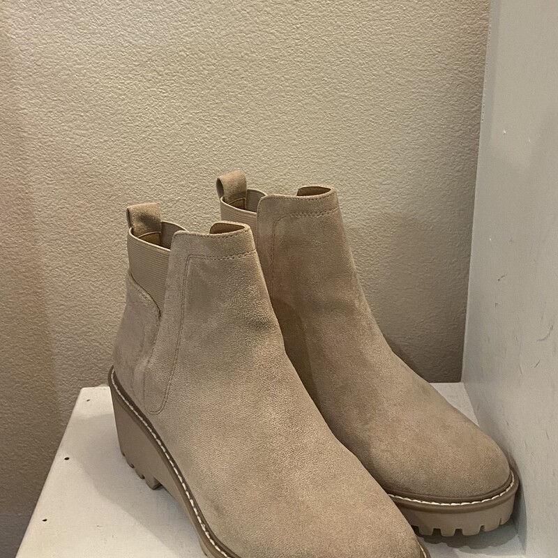 Tan Faux Suede Ank Booti