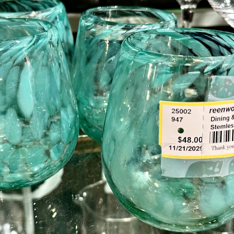 Stemless Art Glasses Swir