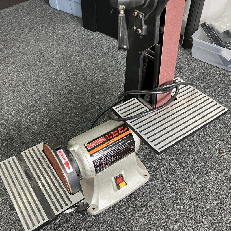 Belt Disc Sander, Craftsman 2x42\" belt
6\" disc