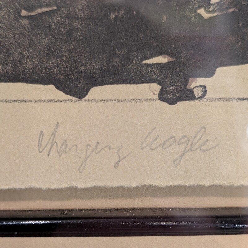 Larry Fodor Charging Eagle, Signed, Limited Edition<br />
19 x 23h